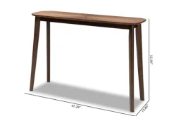 Kirkland's Home Console Tables-Walnut Wood Frame Splayed Legs Console