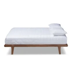 Kirkland's Home Beds & Headboards-Walnut Wood Full Platform Bed