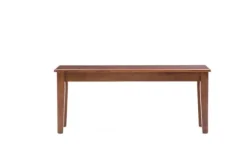 Kirkland's Home Dining Chairs-Walnut Wooden Dining Bench