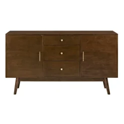 Kirkland's Home Console Tables-Warm Brown Mid-Century Modern Storage Console