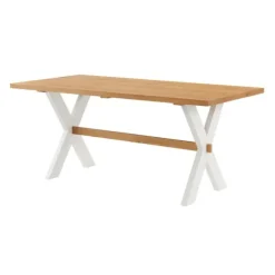 Kirkland's Home Dining Tables-Warm Cherry Birch Trestle Base Dining Table