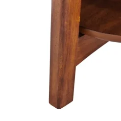 Kirkland's Home Accent & End Tables-Warm Chestnut Wood Round Accent Table