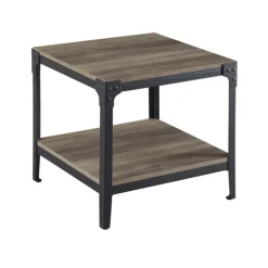 Kirkland's Home Accent & End Tables-Wash Angle Iron Accent Tables, Set Of 2