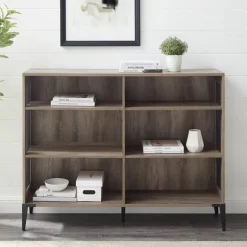 Kirkland's Home Bookshelves-Wash Bookshelf With Mesh Sides