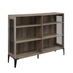 Kirkland's Home Bookshelves-Wash Bookshelf With Mesh Sides