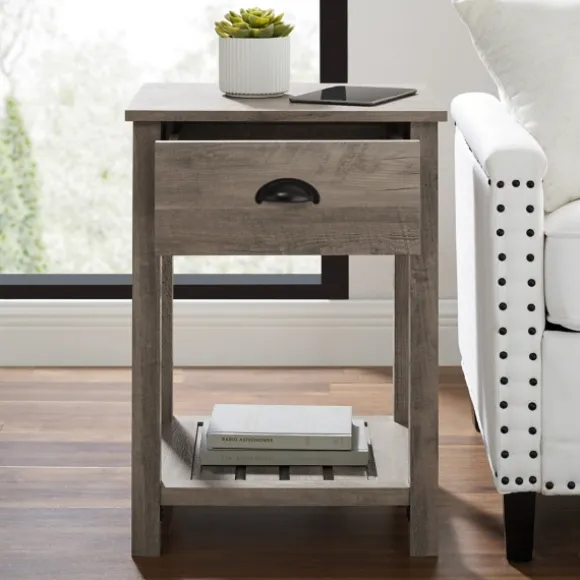 Kirkland's Home Accent & End Tables-Wash Country Accent Table