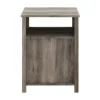 Kirkland's Home Accent & End Tables-Wash Grooved Door Side Table