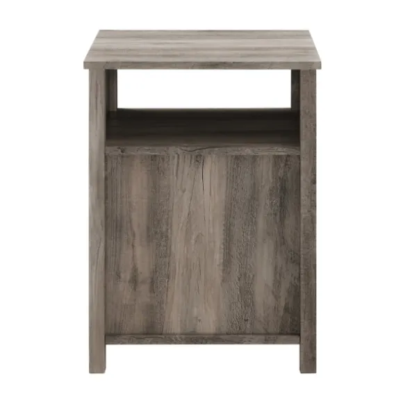 Kirkland's Home Accent & End Tables-Wash Grooved Door Side Table