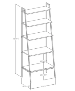 Kirkland's Home Bookshelves-Wash Industrial Ladder Bookshelf