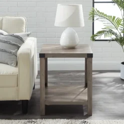 Kirkland's Home Accent & End Tables-Wash Industrial X-Frame Accent Table