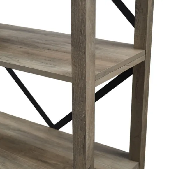 Kirkland's Home Bookshelves-Wash Metal X Frame Back Bookshelf