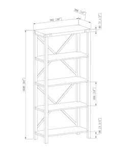 Kirkland's Home Bookshelves-Wash Metal X Frame Back Bookshelf