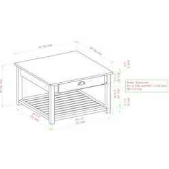 Kirkland's Home Coffee Tables-Wash Square Coffee Table