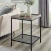 Kirkland's Home Accent & End Tables-Wash Square Tray Style Top Accent Table