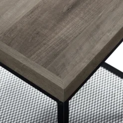 Kirkland's Home Accent & End Tables-Wash Square Tray Style Top Accent Table