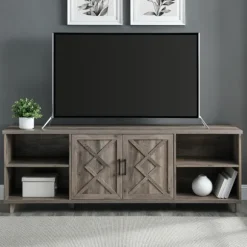 Kirkland's Home Tv Stands & Media Consoles-Wash Wood Helix Open Shelf Tv Stand