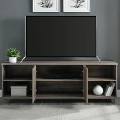 Kirkland's Home Tv Stands & Media Consoles-Wash Wood Helix Open Shelf Tv Stand