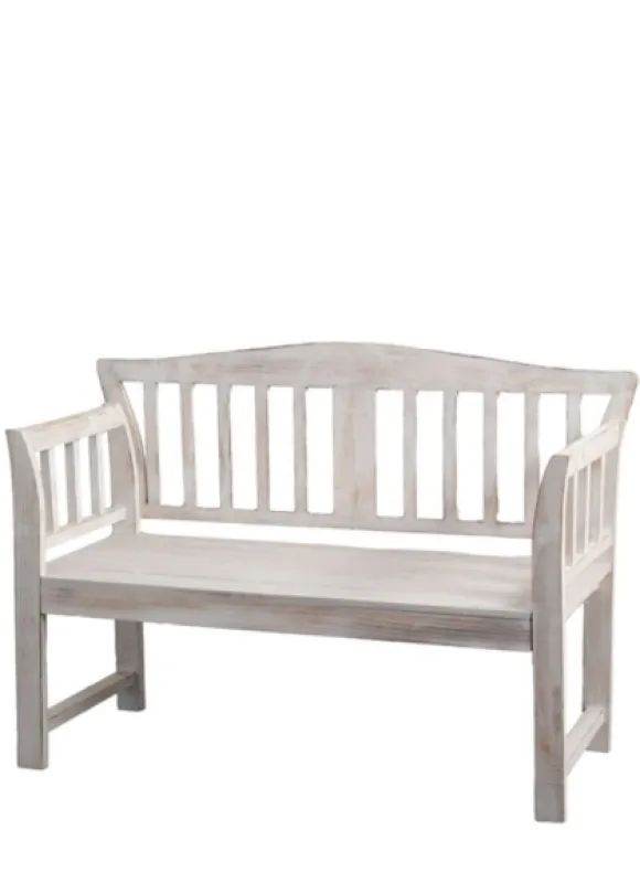 Kirkland's Home Benches & Ottomans-Washed Arched Wood Bench