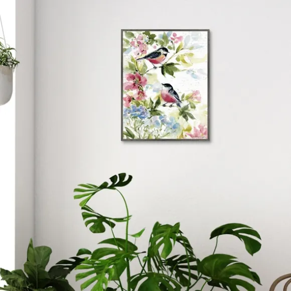 Kirkland's Home Canvas Art-Watercolor Birds I Framed Canvas Art Print