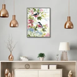 Kirkland's Home Canvas Art-Watercolor Birds I Framed Canvas Art Print