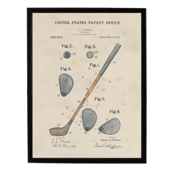 Kirkland's Home Framed Art-Watercolor Golf Club Framed Art Print