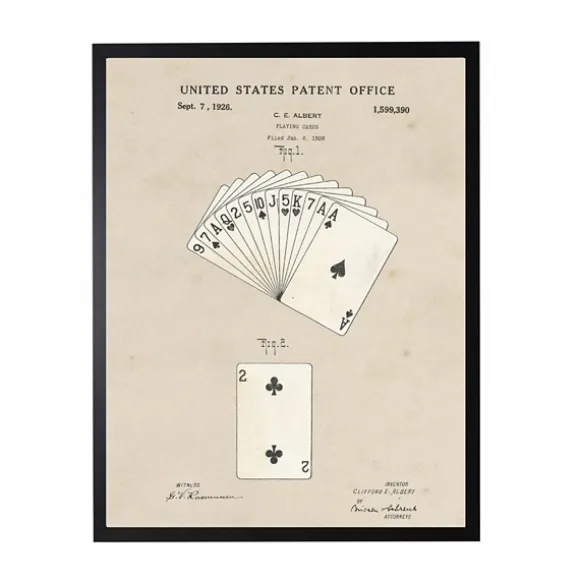 Kirkland's Home Framed Art-Watercolor Playing Cards Framed Art Print