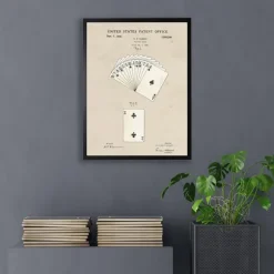 Kirkland's Home Framed Art-Watercolor Playing Cards Framed Art Print