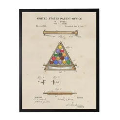 Kirkland's Home Framed Art-Watercolor Pool Ball Frame Framed Art Print