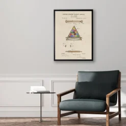 Kirkland's Home Framed Art-Watercolor Pool Ball Frame Framed Art Print