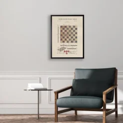 Kirkland's Home Framed Art-Watercolor Vintage Checkers Framed Art Print