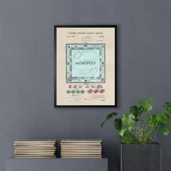 Kirkland's Home Framed Art-Watercolor Vintage Monopoly Framed Art Print