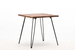 Kirkland's Home Accent & End Tables-Weather Fir Wood And Hairpin Legs Accent Table