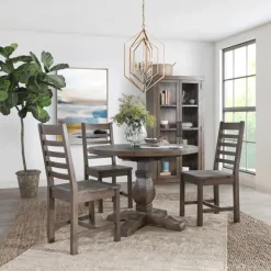 Kirkland's Home Dining Tables-Weathered Pine Wood Dining Table