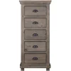 Kirkland's Home Dressers & Chests-Weathered Wooden 5-Drawer Willow Chest