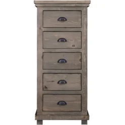 Kirkland's Home Dressers & Chests-Weathered Wooden 5-Drawer Willow Chest