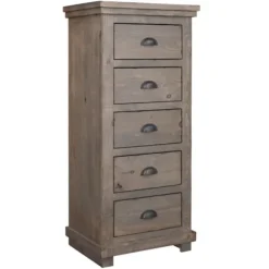 Kirkland's Home Dressers & Chests-Weathered Wooden 5-Drawer Willow Chest