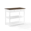 Kirkland's Home Kitchen Islands & Bar Carts-White And Brown Wood Kitchen Island