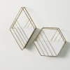 Kirkland's Home Wall Storage-White And Gold Metal Wall Pockets, Set Of 2