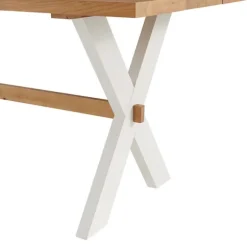 Kirkland's Home Dining Sets-White And Natural Wood X-Frame 5-Pc. Dining Set