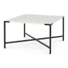 Kirkland's Home Coffee Tables-White And Onyx Marble Top Square Coffee Table