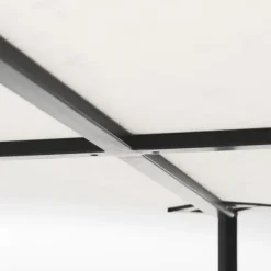 Kirkland's Home Coffee Tables-White And Onyx Marble Top Square Coffee Table