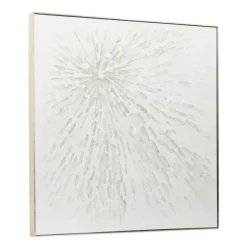 Kirkland's Home Canvas Art-White And Silver Impasto Abstract Canvas Art Print