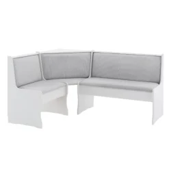 Kirkland's Home Dining Sets-White And Upholstered 3-Pc Dining Nook Set