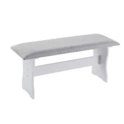 Kirkland's Home Dining Sets-White And Upholstered 3-Pc Dining Nook Set