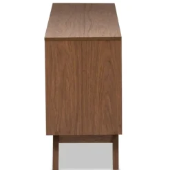 Kirkland's Home Dressers & Chests-White And Walnut Mid-Century 6-Drawer Dresser