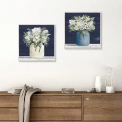 Kirkland's Home Framed Art-White Blossom Bouquet 2-Pc. Framed Wall Art Set