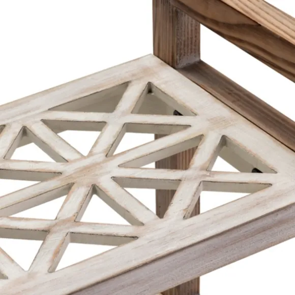 Kirkland's Home Bookshelves-White Distressed Wood Bookshelf