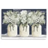 Kirkland's Home Canvas Art-White Floral Trio Giclee Canvas Art Print