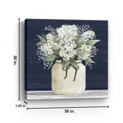 Kirkland's Home Canvas Art-White Flowers Ii Giclee Canvas Print, 30X30 In.