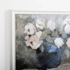 Kirkland's Home Framed Art-White Flowers In Blue Vase Framed Art Print